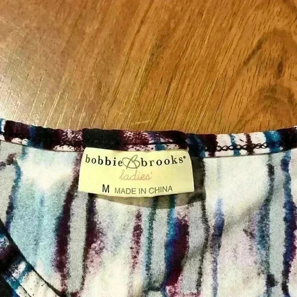 Bobbie Brooks Womens Tie-Dye Scoop Neck Stretch Summer Mini Dress Medium - Picture 3 of 6